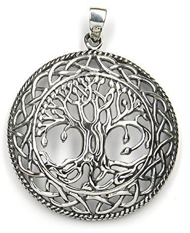 Drachensilber Keltischer Schmuck Lebensbaum Kettenanhänger 925 Silber Schmuck Mittelalter Silberschmuck Silberanhänger Gothic