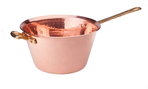 Pentole Agnelli COCM65M18 Family Cooking Rame e Pasticceria Paiolo di Legno da 18 cm