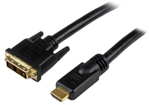 StarTech.com 50 ft HDMI to DVI Digital Video Cable 15.24m Negro - adaptadores de Cable de vídeo (15,24 m, Macho/Macho, Negro, HDMI/DVI-D, 58 mm, 250 mm)