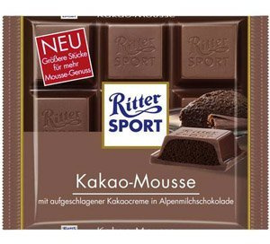 Ritter Sport Kakao-Mousse 5 x 100g. Tafel Schokolade