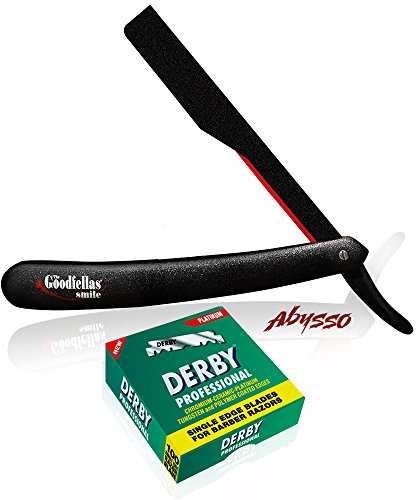 Rasoio a mano libera Abysso con 100 lamette da barba professionali