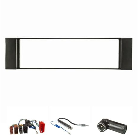 tomzz Audio 2403-008 Radio Panel Set Compatible con Audi A3 8L Facelift A6 C5 4B Facelift Seat Toledo 1M2 Leon 1M1 con Sistema Activo Adaptador ISO Antena Adaptador alimentación Fantasma DIN ISO