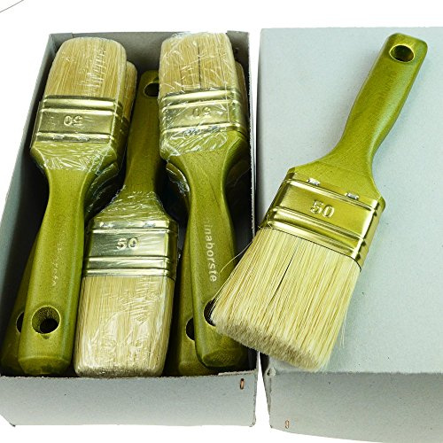 ROTIX-9172 6 x Flachpinsel Lackier-Pinsel 9. Stärke Profi-Qualität 6er-Pack (50 mm)