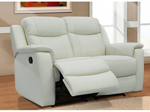Relaxsofa Leder 2-Sitzer - Elfenbein-Weiß - Evasion