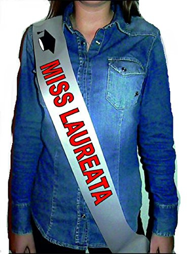 Fascia Donna poliestere MISS LAUREATA laurea party festa Gadget Regali Scherzi Travestimenti