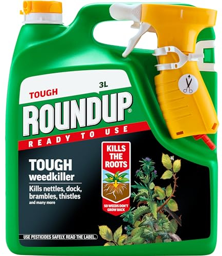 Roundup Tough Weedkiller, Ready to Use, Manual Spray, 3 Litre