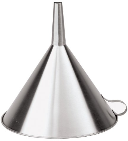 Paderno 42562 – 12 Trichter, Edelstahl Diametro 16 cm, Silber