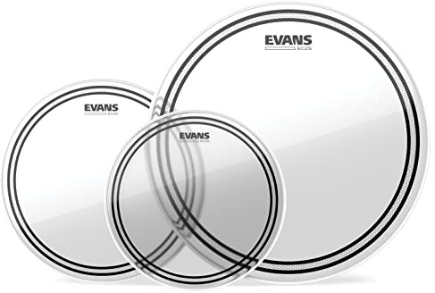 Evans EC2S Clear Rock Tompack Schlagfelle 10, 12, 16 | Evans Schlagfelle bieten ausgewogenen Klang, hohe Haltbarkeit und zuverlässige Performance.