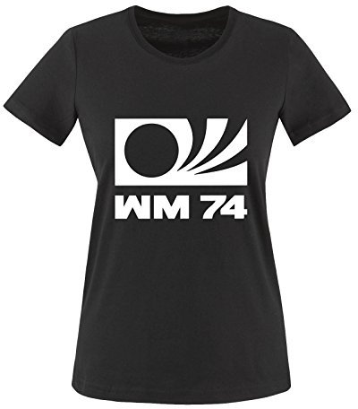 Fussball WM 1974 - Damen T-Shirt Schwarz Gr. XXL