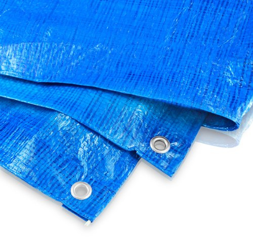Telo di copertura in poliestere 3 x 7 Meter - 60 G blu