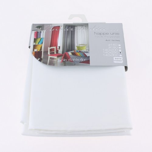 Douceur d'Intérieur bordsduk (0) 180 polyester Essentiel Blanc, vit
