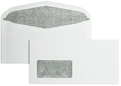 Kuvertierhüllen DIN C6/5, 114 x 229 mm, mit Fenster, 1000 Stück, Weiß | Nassklebung, Geschwungene Klappe, 80 g/m² Offset, Blanke Briefhüllen