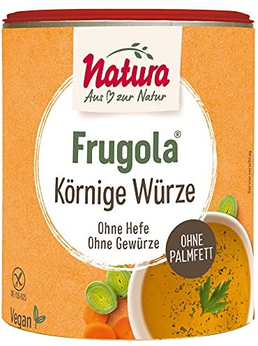 Frugola Körnige Würze - 100% natürlich, vegan, glutenfrei - ohne Hefe, Gewürze, Geschmacksverstärker, Zucker & Palmfett - Suppenwürze, Gemüsebrühe 500 g