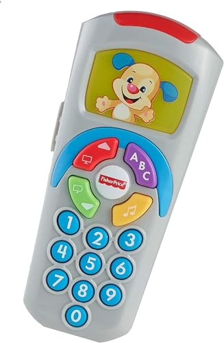 Fisher-Price Ríe y Aprende Mando a Distancia Perrito, Juguete electrónico de Aprendizaje para bebé +6 Meses, Versión: Italiano, DLD33