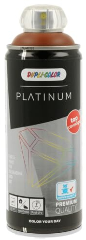 DUPLI-COLOR PLATINUM terracotta seidenmatt 400 ml Spraylack, schnelltrocknend, exzellente Deckkraft, hohe Ergiebigkeit, UV-beständig, lichtecht und langlebig
