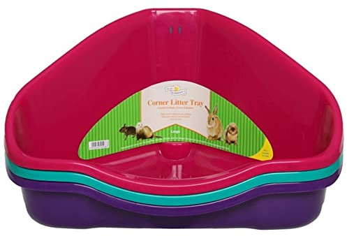 Walter Harrison's Corner Pet Toilet Litter Tray For Small Animals - Rabbits, Degus, Ferrets, Cats - Large - 49 cm