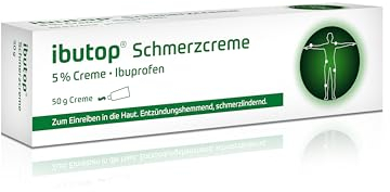 ibutop Schmerzcreme 5%, bei entzündlich-rheumatischen Erkrankungen und chronischen Gelenk- und Muskelschmerzen, mit Ibuprofen, entzündungshemmend, langanhaltend, 50 g