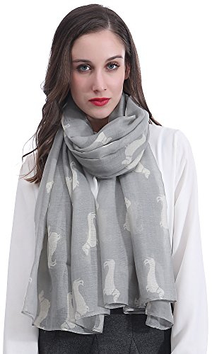 Lina & Lily Dackel Dachshund - Damen Schal Tuch mit Hundemotiv