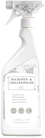 COLLO CLOU Backofen- und Grillreiniger 500 ml I Backofenreiniger extrastark, selbstarbeitend I Fettlöser I Löst Verkrustungen ohne Reinigungsgerüche