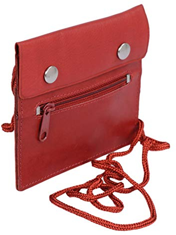 LEAS Brustbeutel Echt-Leder, rot Travel-Line