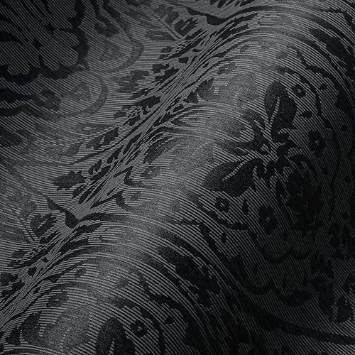 A.S. Création Architects Paper Textiltapete Tessuto 2 Tapete mit Ornamenten barock 10,05 m x 0,53 m grau schwarz Made in Germany 961959 96195-9