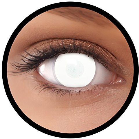 FXEYEZ® Lenti a contatto colorate Dead Zombie + portalenti per FXEYEZ - non corrette, in confezione da due: comode da indossare e ideali per Halloween o Carnevale