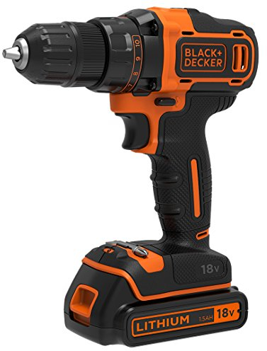 Black + Decker BDCDD186B-QW BDCDD186B Akku-Bohrschrauber, 18 V, Schwarz, 4 Stück