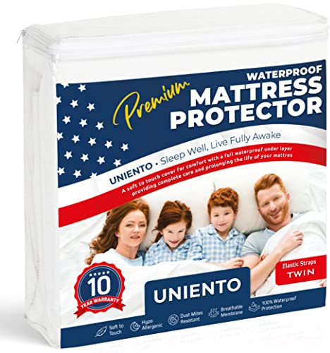 Uniento Wasserdichter Matratzenschoner 90 x 200 - atmungsaktive Matratzenauflage, Matratzenschutz ohne Knistern
