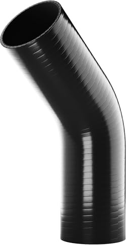 45 Grad Silikonbogen 45° ID 60mm Silikonschlauch Bogen Silikon Schlauch SCHWARZ