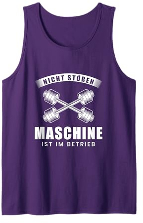Herren Lustig Nicht stören Maschine ist in Betrieb Spruch Fitness Tank Top