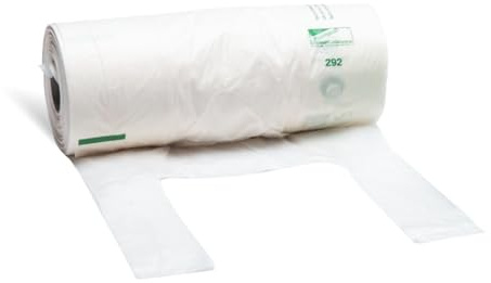 Palucart® Biologisch abbaubare Hemdchentragetaschen auf Rolle aus Mater-Bi Knotenbeutel entsprechend der Norm 2018 (22+6+6x50)
