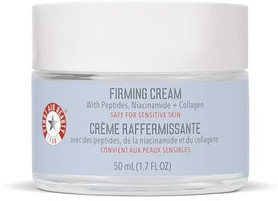 First Aid Beauty Uppstramande och fuktgivande ansiktskräm med kollagen, anti-aging, dag och natt, perfekt för torr hud och rynkor, 50 ml förpackning