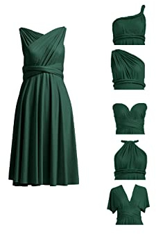 Vestido corto infinito para dama de honor, convertible, vestido midi multidirección