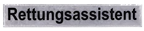 RescPol Rückenschild Rettungsassistent - 30 x 5cm - weiß