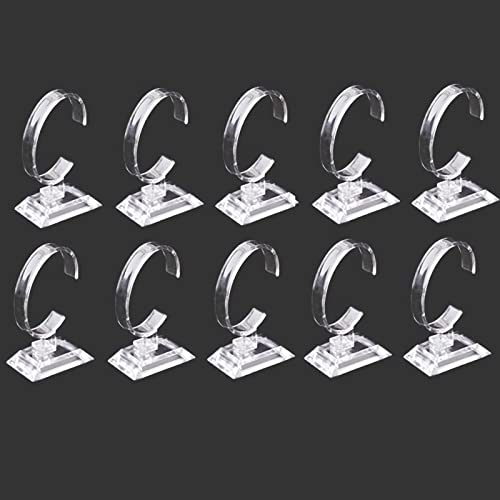 Vastsea 10 Stück Transparent Armbanduhr Halter, Armbanduhr Ausstellungsstand Halter, Uhrenständer Stand Transparent, für Zuhause oder Store Verwendung