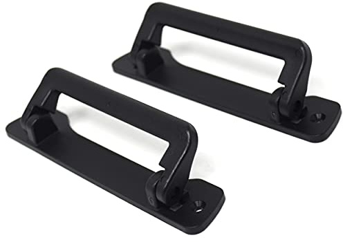 Design61 Bügelgriff 2er Set Handgriffe Möbelgriff Schalen Klappgriff aus Kunststoff 125 mm in Schwarz