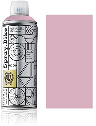 SPRAY.BIKE Fahrrad Lackspray in versch. Farben - KEINE GRUNDIERUNG notwendig - Acryllack/Lack Spray in 400 ml Spraydose, Matt- und Klarlack Optik möglich (Leichtrosa Riviera, Matt)