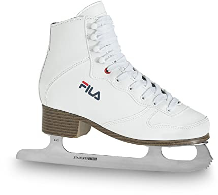 FILA Damen Eve Ace Kunstlaufschlittschuh Eiskunstlauf & Eislaufen | Edelstahlkufe | Starker Halt & hoher Komfort | weiß