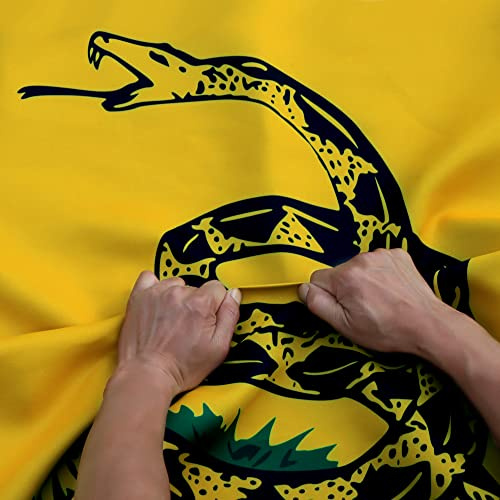 Anley Reißfeste, doppelseitige 3-lagige „Dont Tread On Me“-Flagge, 91 x 152 cm - lebendige Farbe, Canvas-Kopf und knitterfrei - die stärksten, langlebigsten Flaggen, 91 x 152 cm