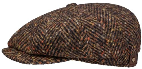 Stetson Herren Schurwoll-Fischgräten-Hutteras-Mütze Beige