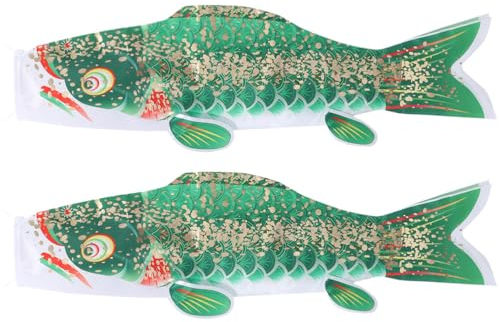 Karpfen Windsack Streamer Fisch Flagge: 2st Japanische Fünffarbige Karpfenflagge Japanischer Stil Fischflagge Japanischer Karpfenwindsack für Hausgarten Sushi Restaurant