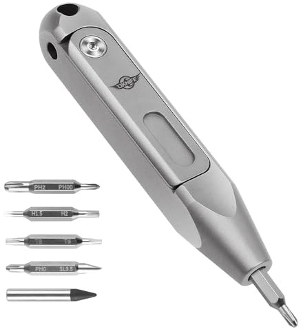 OKNIFE Otacle D1-mini Set cacciaviti in titanio, 8 in 1 Set giraviti, cacciaviti di precisione, assorbimento magnetico,cacciavite torx per dispositivi elettronici e riparazioni domestiche.