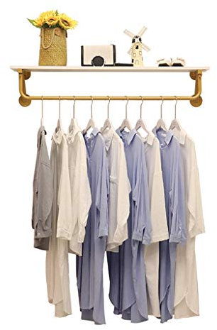 IMYOGI Exquisite Kleiderstange Metallgarderobe, Boutiquen Kleidung Ausstellungsstand Multifunktions-Hängegarderobe Golden Office Hotel Lagerregal (Größe: 80 * 26 cm) (80 * 26 cm)