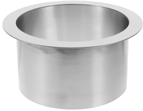 Alipis Drop-In Trash Chute: Stainless Steel Countertop Hidden Waste Bucket - Bottomless Built-In Trash Chute Ring - Round Grommet for Home Kitchen Restaurant Hotel