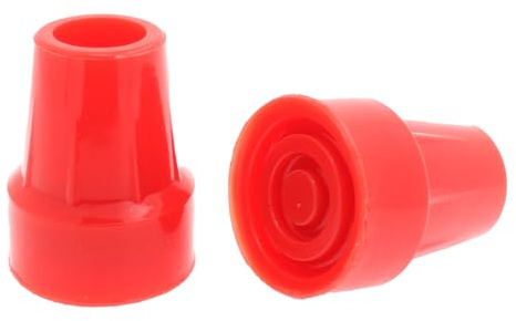 2x rote Gummispitzen für Gehstock oder Krücke - 19mm & 22mm - von Lifeswonderful (19mm)