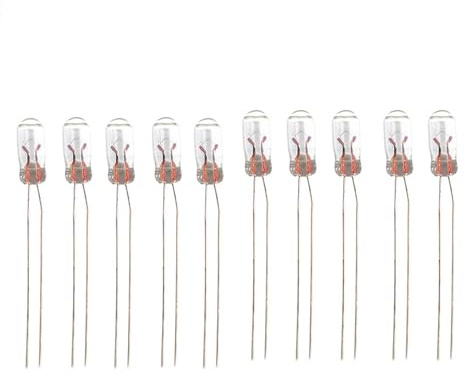 ADZJOY 10PCS 12V Mini Indicatore Lampadina Automotive Piccola Lampada Luci del Cruscotto T3/T4/T5 Piede Lungo Lampadina di Riso Lampadina alogena Luce Bianca Calda (Size : T5-1.2W 12V)
