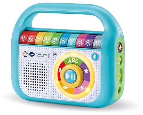 VTech Music’Kid dello Zecchino d'Oro, Lettore MP3 Bambini con 40 Brani Originali dello Zecchino D’Oro, Modalità Registrazione, Walkman Bambini Bluetooth, Lingua Italiana, Batterie Incluse, 2-6 Anni
