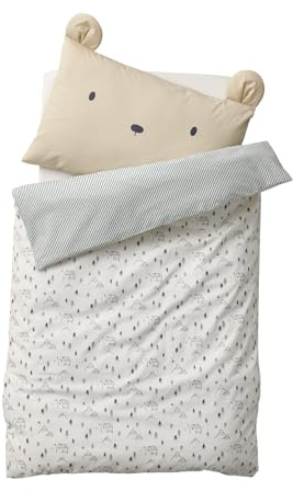 VERTBAUDET Baby-Bettbezug Hygge, beige, bedruckt, 80 x 120 cm