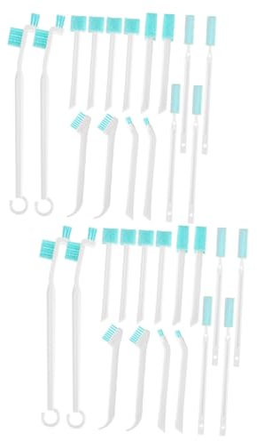 Cabilock 32pezzi Spazzole di Pulizia per Fessure per Pulizia Dettagliata di Angoli e Spazi Ridotti per Toilette Vasche e Docce Setole Resistenti e Design Compatto per Facilità Uso