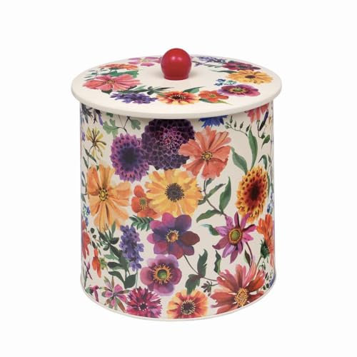 Elite tins Emma Bridgewater Garden Flowers Medium Biscuit Barrel - 150(d) x 173mm